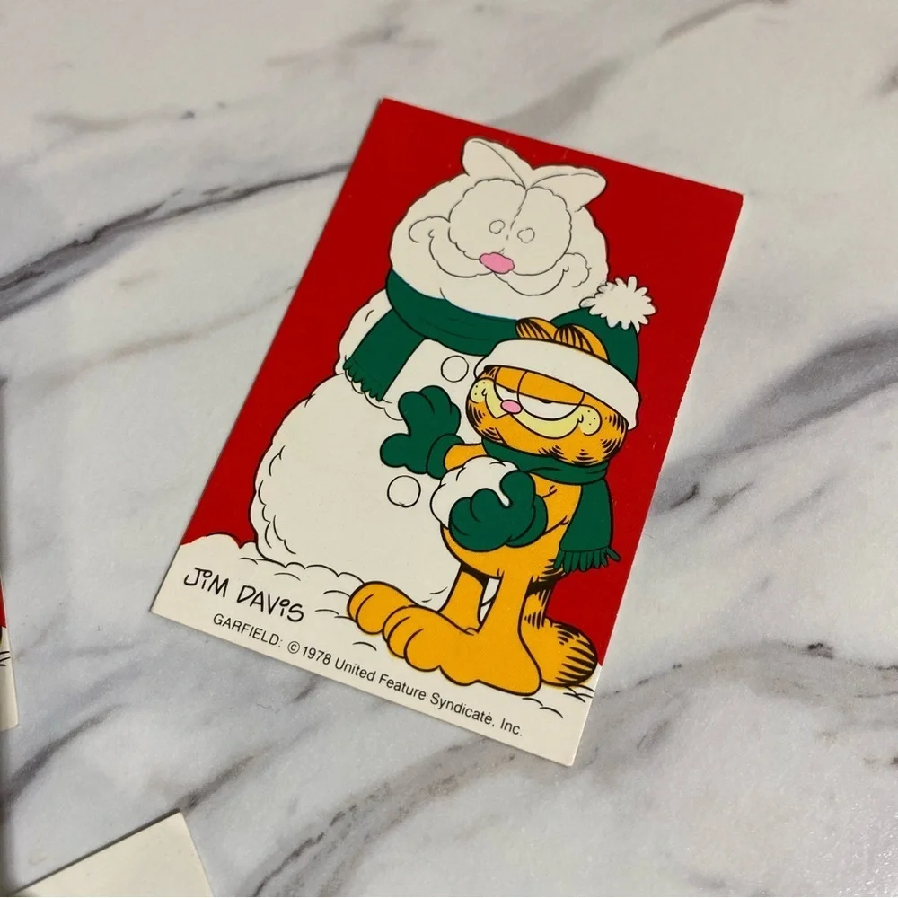 Vintage Garfield Christmas cards / holiday gift tags Garfield Jim Davis‎ 1978 - Picture 2 of 6